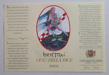 ETICHETTA VINO DELLA PACE 2005