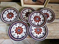 Richard Ginori Mondovì 6 Piatti Dessert Serie  Paola  Piatto  Dipinti A Mano  