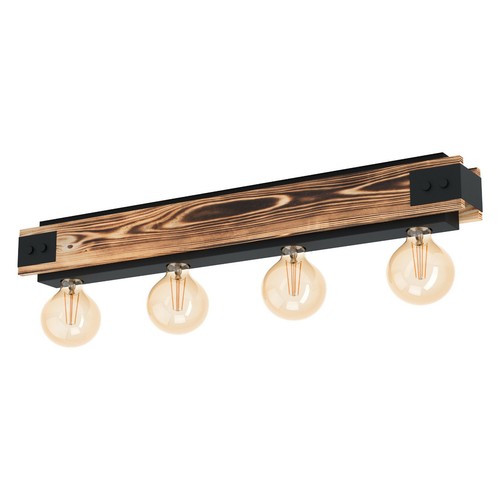 Plafoniera rustica legno