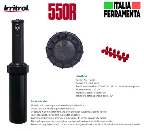 Irrigatore turbina irritrol - irrigatore,