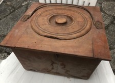 cofanetto legno baule coperchio maniglia apertura laterale antica vintage