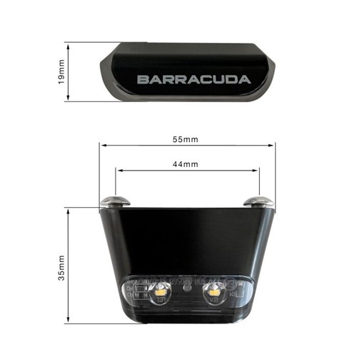 Barracuda moto luce - luce, targa