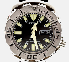 [QUASI NUOVO] SEIKO 7S26-0350 Orologio Uomo Automatico Monster Diver Nero di JP