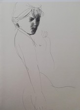 Emilio Greco - Nudo in luce - litografia, 1968