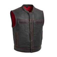 Gilet uomo vintage in pelle -