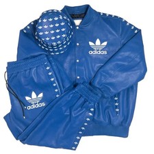Tuta pelle adidas - pelle, fatta