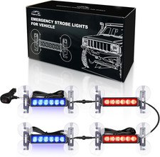 4X Luci Polizia Stroboscopiche