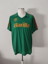 MATCH WORN Barilla Maglia Vintage Training AS ROMA Adidas 91/92/93 Shirt TRIKOT 