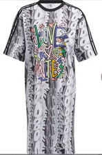 VESTITO DONNA LOVE UNITES ADIDAS ORIGINALS, TG. 38/44 - col. Bianco/ Nero