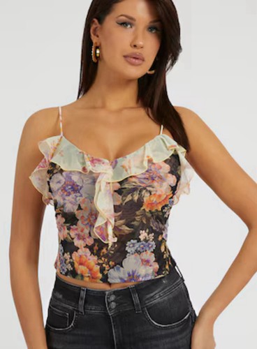 Guess top floreale nero - top, e