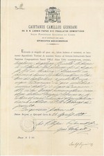 Bergamo. Caietanus Camillus Guindani Vescovo. Giuramento, deposizione 1891