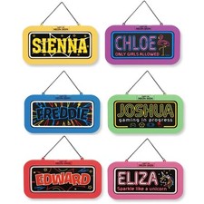 Insegna Luminosa Nome Neon Vari Disegni Ragazze Ragazzi Bambini Camera da Letto Porta