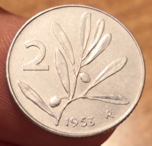 Moneta lire 1953 ulivo - moneta,