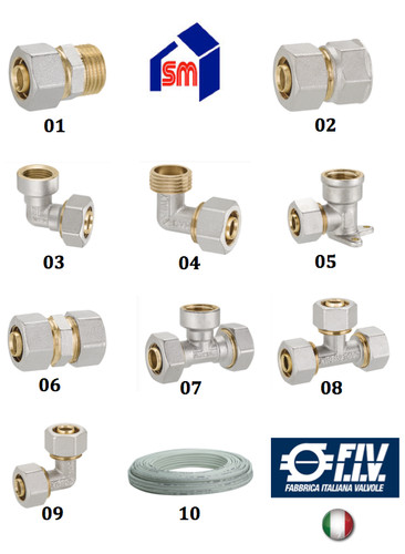 Raccordo ottone tubo - ottone,