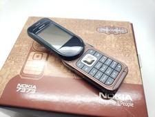 Telefono cellulare girevole Nokia 7373 nero SBLOCCATO come nuovo in scatola 3UKPOST