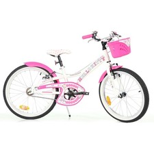 Bici Bambina 20" Dino Bikes Hello Kitty Ruote 20 Pollici, Cestino Anteriore, Ros