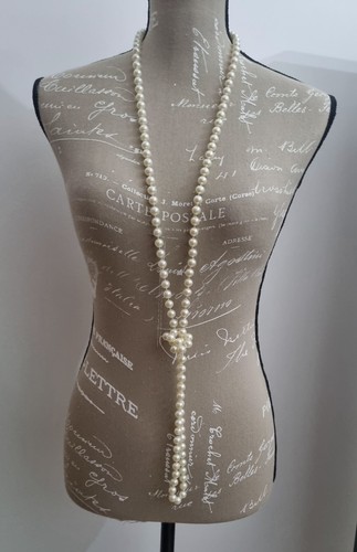 Collana lunga perle bianche - lunga,