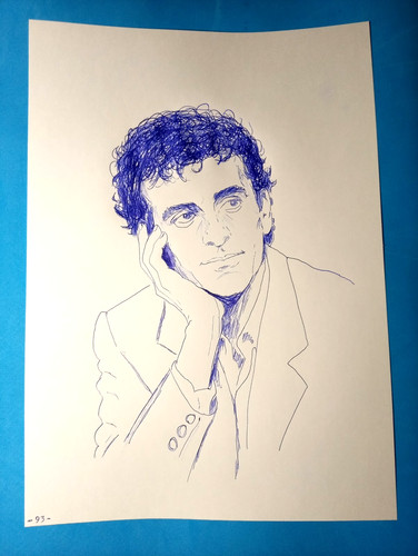 Disegno massimo troisi - di,