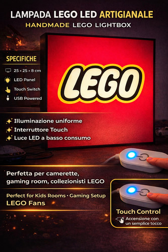 Lampada insegna lego 25cm - lampada,