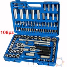 VALIGIA SET CHIAVI A BUSSOLA 108 PEZZI VANADIUM CON CRICCHETTO 108 PZ VANADIUM