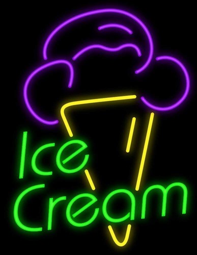 Lampada insegna neon gelato - lampada,