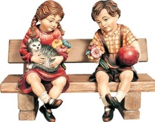 CHILDREN STATUE ON BENCH CM 12