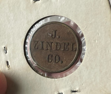 J Zindel Co 5 Cents Trade