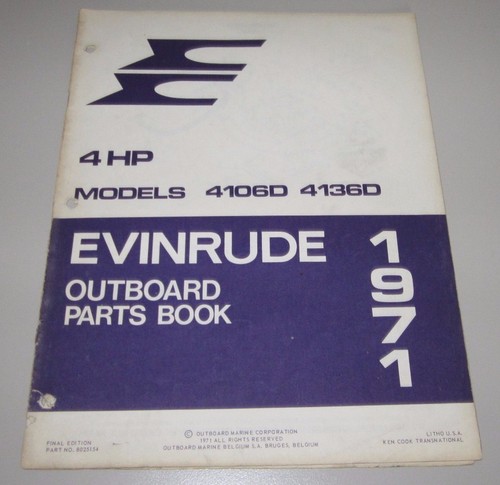 Parts book evinrude - parts,