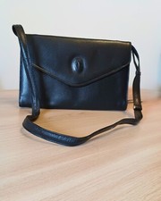 Borsa tracolla Must de Cartier vintage in vera pelle colore Nero