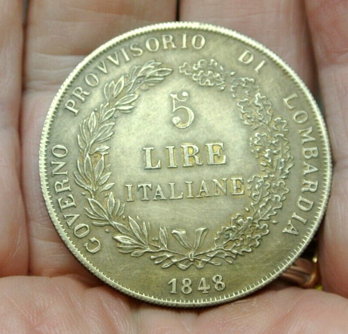 Moneta lire italia - moneta, lombardia