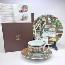 Set piattini e piatti tazze da tè Fornasetti x Rosenthal come nuovi - scegli città d'Italia
