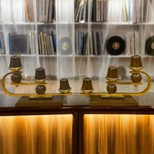 Coppia Candelabri Candelieri Mid Century Design Anni 50 Scandinavo