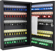 PL100EN Cassetta Portachiavi Con Ganci Regolabili | Armadietto per 100 Chiavi | 