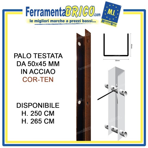 Palo testata 50x45 - palo, mm