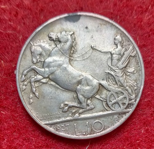 Lire 1927 rosette biga - 2,