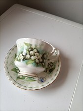 ROYAL ALBERT FLOWER OF THE MONTH TAZZA THE PIATTO MAGGIO CERAMICA PORCELLANA