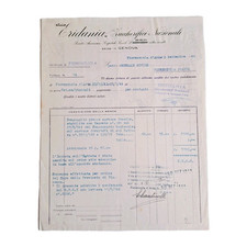 1944 Eridania Zuccherifici Nazionali Genova Fattura C02287