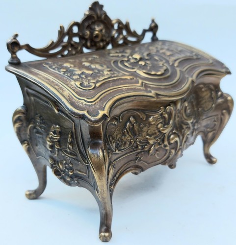 Antique brass miniature desk - antique,