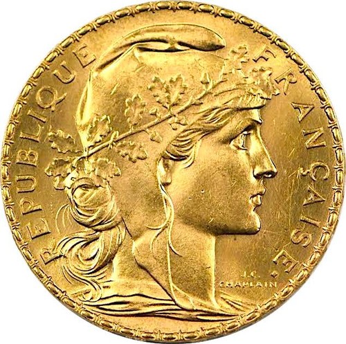 Francia moneta oro - francia,, 20