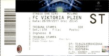 Biglietto stadio viktoria - biglietto,