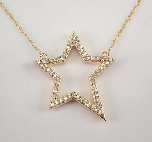 Ciondolo stella moissanite