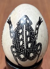African Kenya Carved Stone Egg