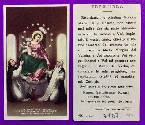 Santino holy card madonna - santino,