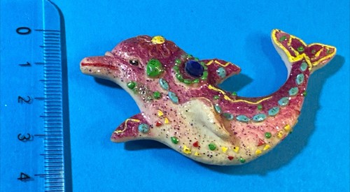 Delfino brillantinato calamita - delfino,
