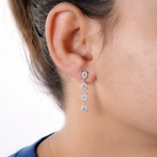 18K Oro Bianco Vera Diamante