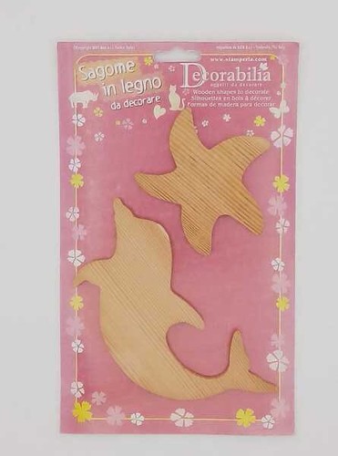 Sagome legno delfino stella - legno,