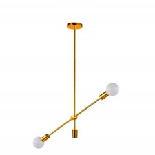 Lampadari in ottone Sputnik da appendere/soffitto 2 luci per arredamento casa...