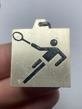 r76_498) Sport Medaglia premio vintage - Gioco tennis AG Ø 29,5 mm