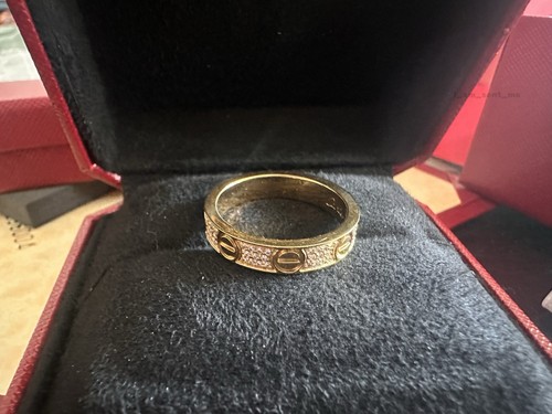 Anello fascia con - a, diamanti