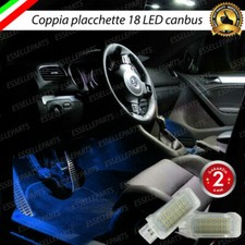 COPPIA PLACCHETTE LED VANO PIEDI PEDALI 18 LED PER SEAT LEON 3 5F BLU CANBUS